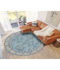 Dalyn Luxury Washable Hatay HY9 Sky 8' x 8' Round Rug