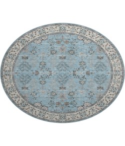 Dalyn Luxury Washable Hatay HY9 Sky 8' x 8' Round Rug