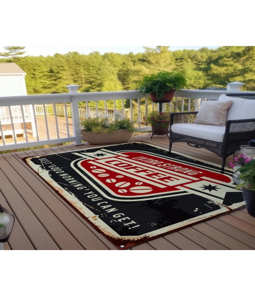 Dalyn Kendall Rug Dalyn Indoor/Outdoor Kendall KE11 Black Washable 10' x 14' Rug