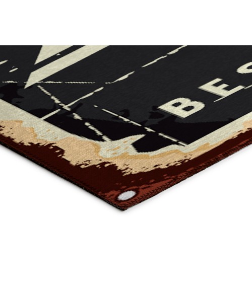 Dalyn Kendall Rug Dalyn Indoor/Outdoor Kendall KE11 Black Washable 10' x 14' Rug