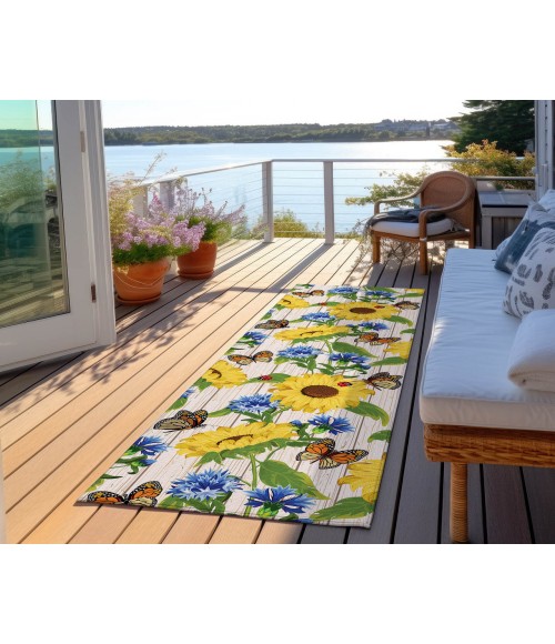 Dalyn Indoor/Outdoor Kendall KE16 Putty Washable 2'3" x 7'6" Runner Rug