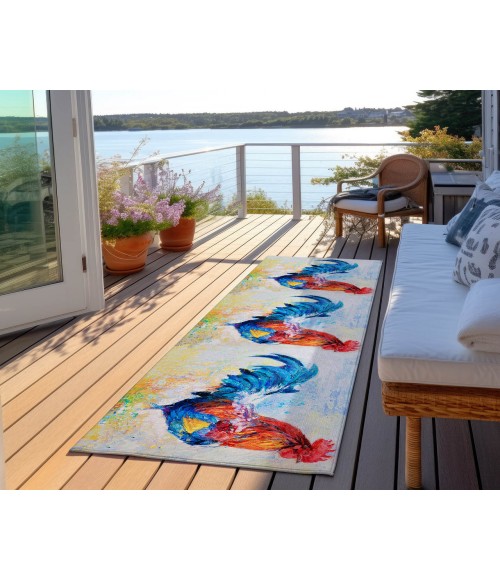 Dalyn Indoor/Outdoor Kendall KE1 Multi Washable 2'3" x 7'6" Runner Rug