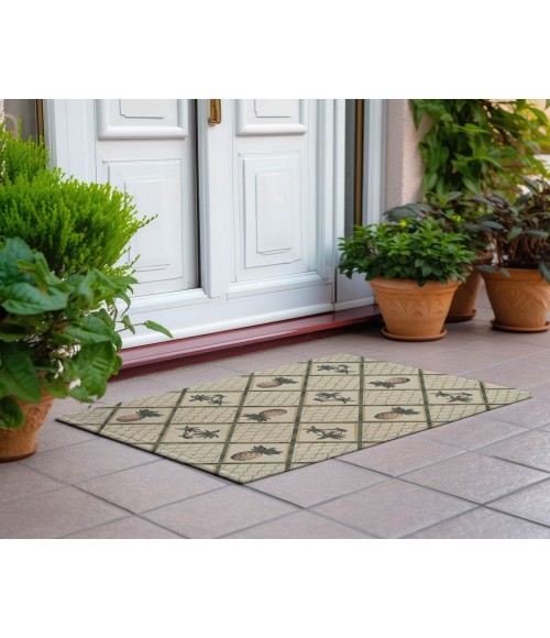 Dalyn Kendall Rug Dalyn Indoor/Outdoor Kendall KE7 Beige Washable 1'8" x 2'6" Rug