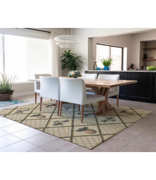 Dalyn Kendall Rug Dalyn Indoor/Outdoor Kendall KE7 Beige Washable 8' x 10' Rug