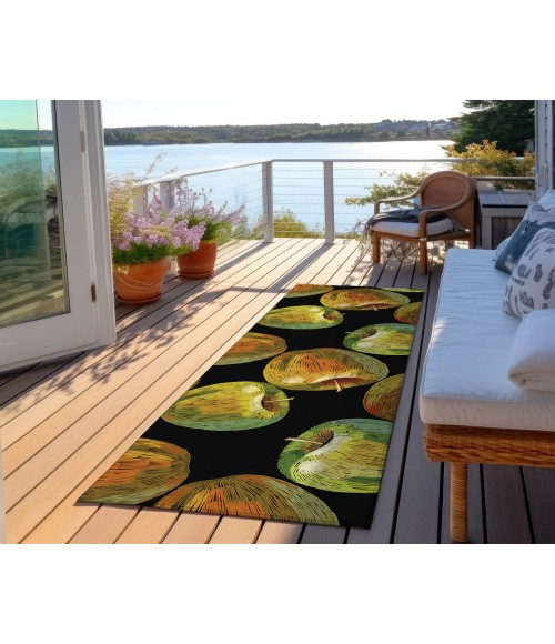 Dalyn Indoor/Outdoor Kendall KE8 Black Washable 2'3" x 7'6" Runner Rug