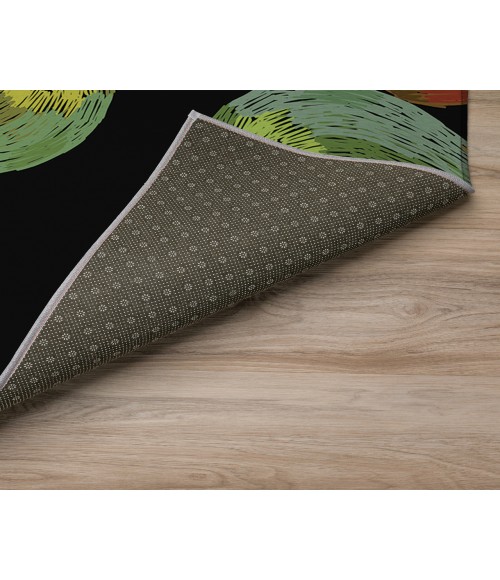 Dalyn Indoor/Outdoor Kendall KE8 Black Washable 1'8" x 2'6" Rug
