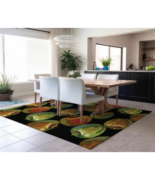 Dalyn Indoor/Outdoor Kendall KE8 Black Washable 10' x 14' Rug