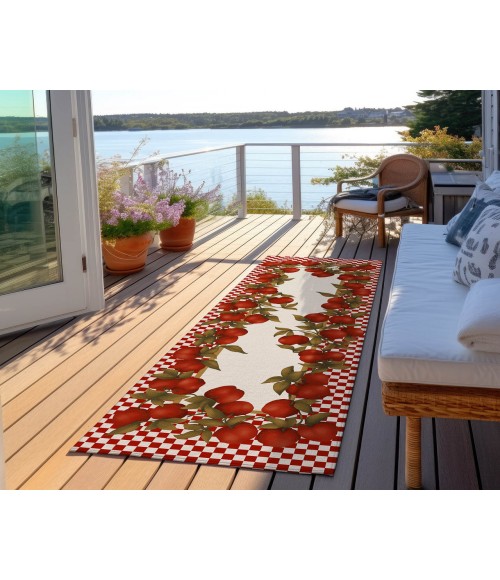 Dalyn Indoor/Outdoor Kendall KE9 Red Washable 2'3" x 7'6" Runner Rug