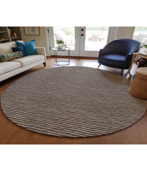 Dalyn Indoor/Outdoor Laidley LA1 Chocolate Washable 4' x 4' Rug