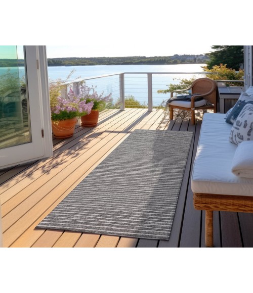 Dalyn Indoor/Outdoor Laidley LA1 Grey Washable 2'3" x 12' Rug