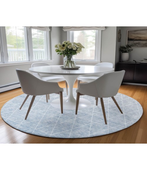 Dalyn Lazio Rug Dalyn Luxury Washable Lazio LZ2 Blue 8' x 8' Round Rug