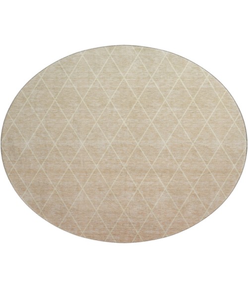 Dalyn Luxury Washable Lazio LZ2 Salmon 8' x 8' Round Rug