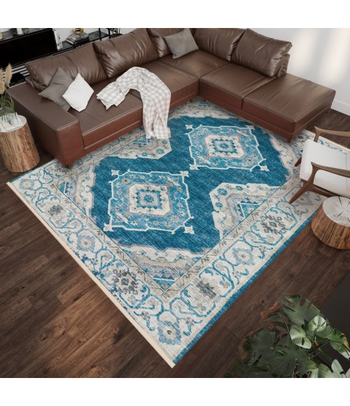 Dalyn Marbella MB1 Indigo Area Rug 2 ft. 3 X 7 ft. 6 Rectangle