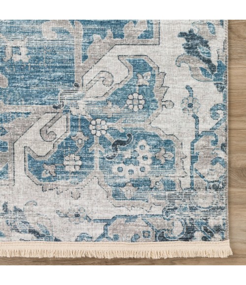 Dalyn Marbella MB3 Denim Area Rug 8 ft. Round