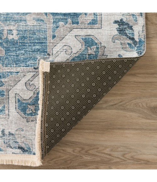 Dalyn Marbella MB3 Denim Area Rug 8 ft. Round