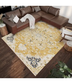 Dalyn Marbella MB3 Gold Area Rug 8 ft. Round