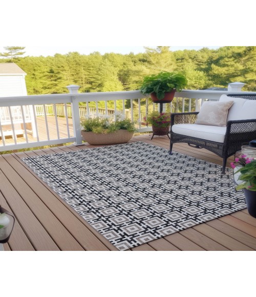 Dalyn Marlo Rug Dalyn Indoor/Outdoor Marlo MO1 Black Washable 9' x 12' Rug