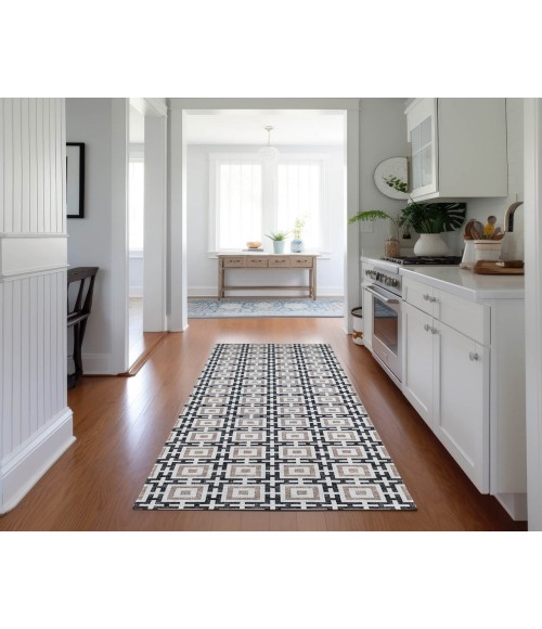 Dalyn Indoor/Outdoor Marlo MO1 Black Washable 2'3" x 12' Rug