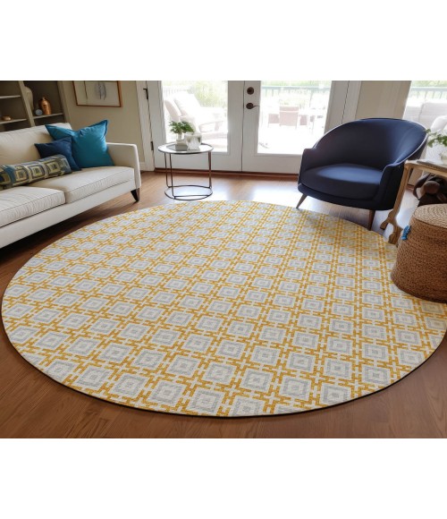 Dalyn Indoor/Outdoor Marlo MO1 Gold Washable 6' x 6' Rug