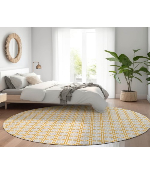 Dalyn Indoor/Outdoor Marlo MO1 Gold Washable 6' x 6' Rug
