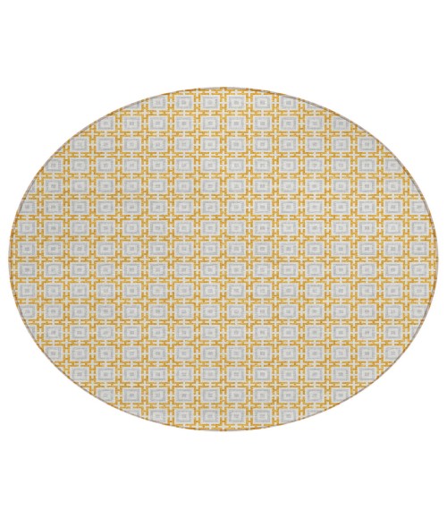 Dalyn Indoor/Outdoor Marlo MO1 Gold Washable 6' x 6' Rug