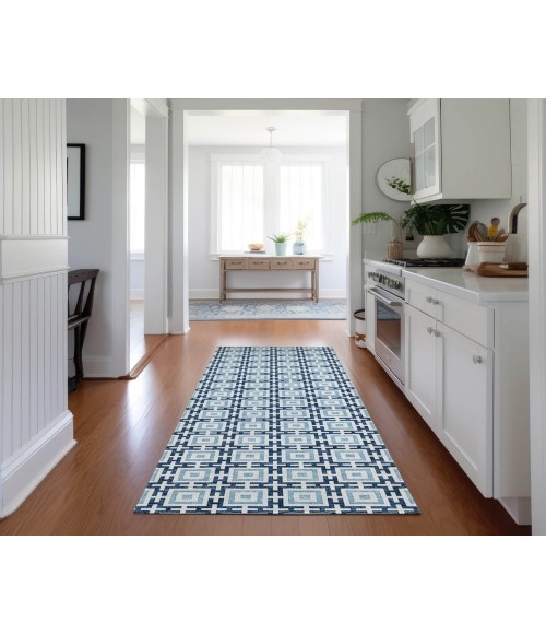 Dalyn Indoor/Outdoor Marlo MO1 Navy Washable 2'3" x 10' Rug