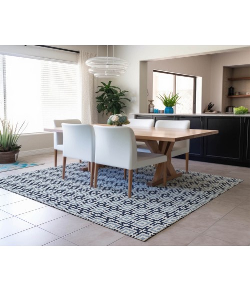 Dalyn Indoor/Outdoor Marlo MO1 Navy Washable 8' x 10' Rug