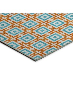 Dalyn Indoor/Outdoor Marlo MO1 Orange Washable 6' x 6' Rug