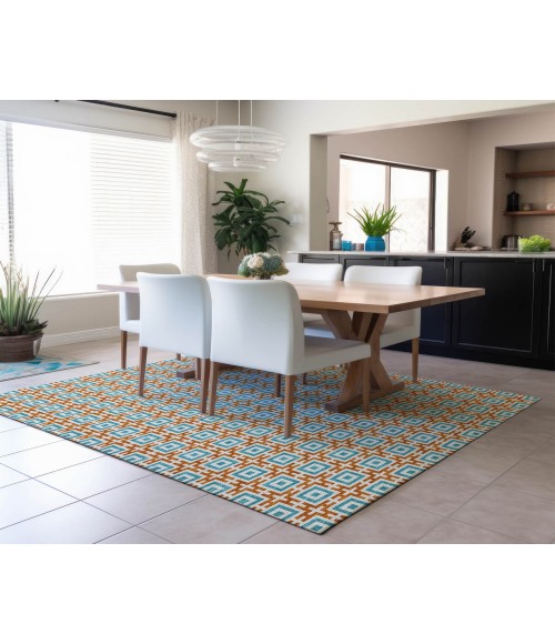 Dalyn Marlo Rug Dalyn Indoor/Outdoor Marlo MO1 Orange Washable 9' x 12' Rug