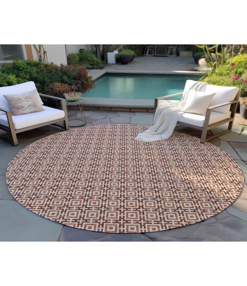 Dalyn Indoor/Outdoor Marlo MO1 Paprika Washable 4' x 4' Rug