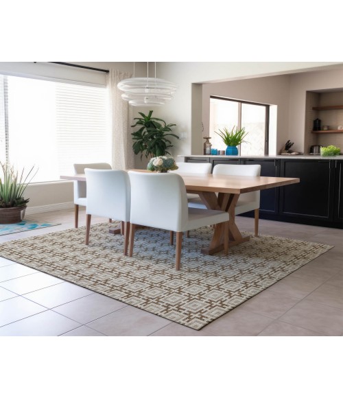 Dalyn Marlo Rug Dalyn Indoor/Outdoor Marlo MO1 Taupe Washable 9' x 12' Rug