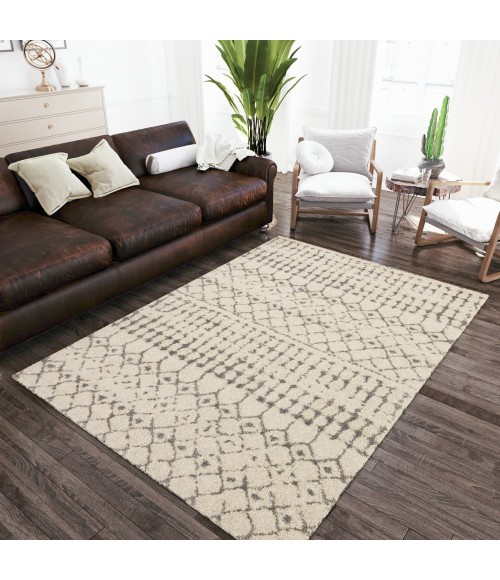 Dalyn Marquee MQ2 Ivory / Metal Area Rug 1 ft. 8 X 2 ft. 6 Rectangle