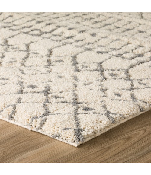 Dalyn Marquee MQ2 Ivory / Metal Area Rug 1 ft. 8 X 2 ft. 6 Rectangle