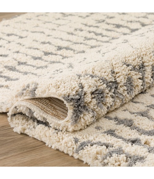 Dalyn Marquee MQ2 Ivory / Metal Area Rug 1 ft. 8 X 2 ft. 6 Rectangle