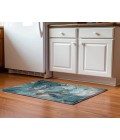 Dalyn Luxury Washable Odyssey OY11 Teal 1'8" x 2'6" Rug