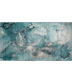 Dalyn Luxury Washable Odyssey OY11 Teal 1'8" x 2'6" Rug