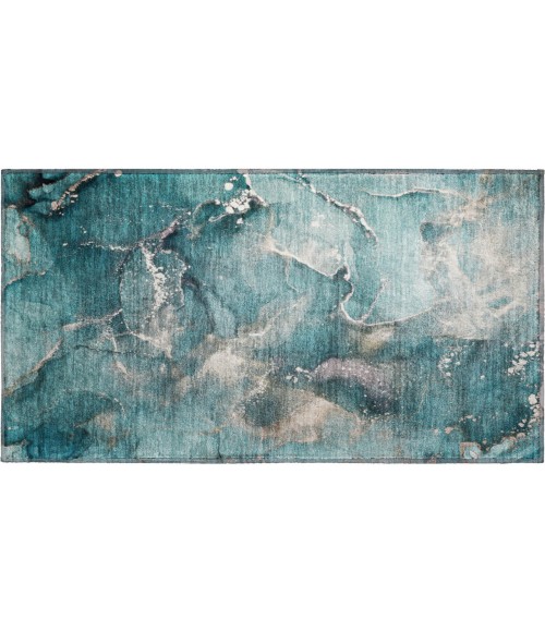 Dalyn Luxury Washable Odyssey OY11 Teal 1'8" x 2'6" Rug