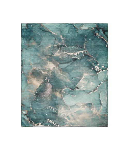 Dalyn Luxury Washable Odyssey OY11 Teal 9' x 12' Rug
