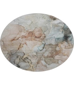 Dalyn Luxury Washable Odyssey OY12 Tan 8' x 8' Round Rug