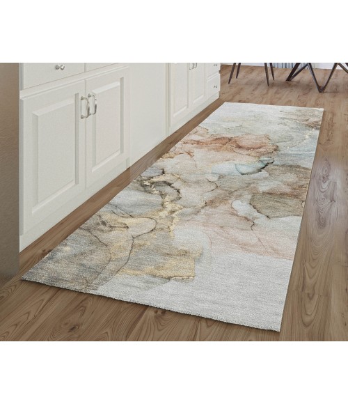 Dalyn Luxury Washable Odyssey OY12 Tan 2'3" x 7'6" Runner Rug
