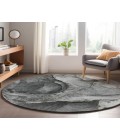 Dalyn Luxury Washable Odyssey OY14 Charcoal 8' x 8' Round Rug