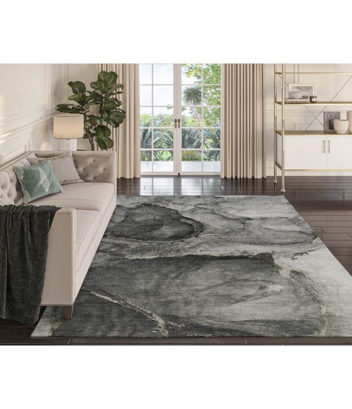 Dalyn Luxury Washable Odyssey OY14 Charcoal 9' x 12' Rug
