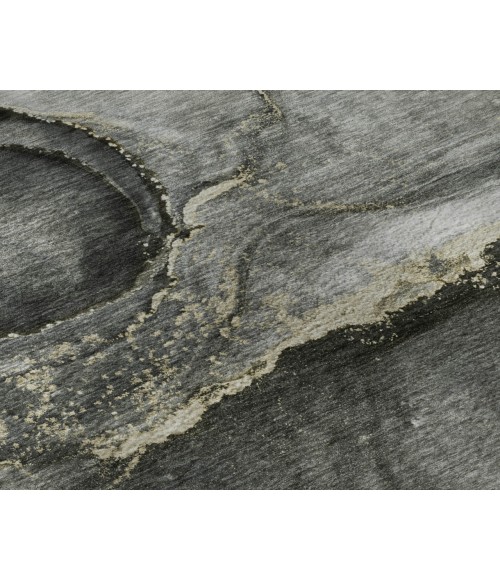 Dalyn Luxury Washable Odyssey OY14 Charcoal 8' x 8' Round Rug