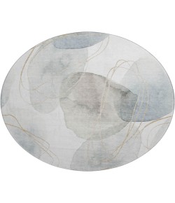 Dalyn Luxury Washable Odyssey OY15 Pearl 8' x 8' Round Rug