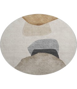 Dalyn Luxury Washable Odyssey OY17 Taupe 8' x 8' Round Rug