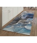 Dalyn Luxury Washable Odyssey OY3 Blue 2'3" x 7'6" Runner Rug
