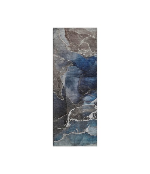 Dalyn Luxury Washable Odyssey OY3 Blue 2'3" x 7'6" Runner Rug