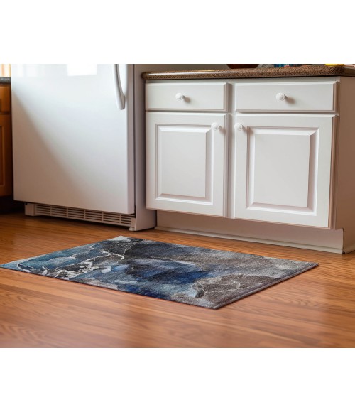 Dalyn Luxury Washable Odyssey OY3 Blue 1'8" x 2'6" Rug