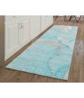 Dalyn Luxury Washable Odyssey OY7 Teal 2'3" x 7'6" Runner Rug
