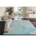Dalyn Luxury Washable Odyssey OY7 Teal 2'6" x 3'10" Rug